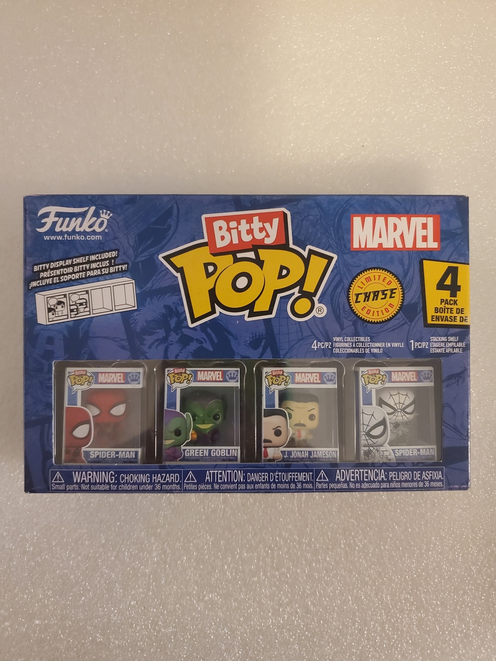 Funko Bitty Pop! Marvel 4-Pack - Blue Packaging with Red and Green Accents